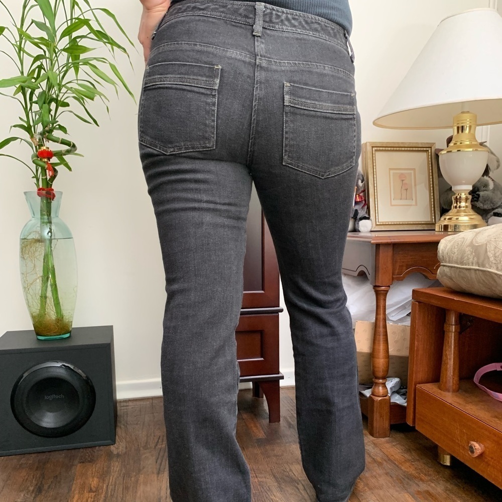 THEORY Jeans Faded Black Straight Cut